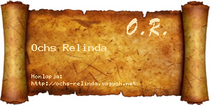 Ochs Relinda névjegykártya
